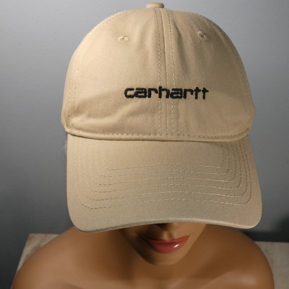 New Carhartt Adjustable Baseball Hat Cap -Khaki - Picture 9 of 11